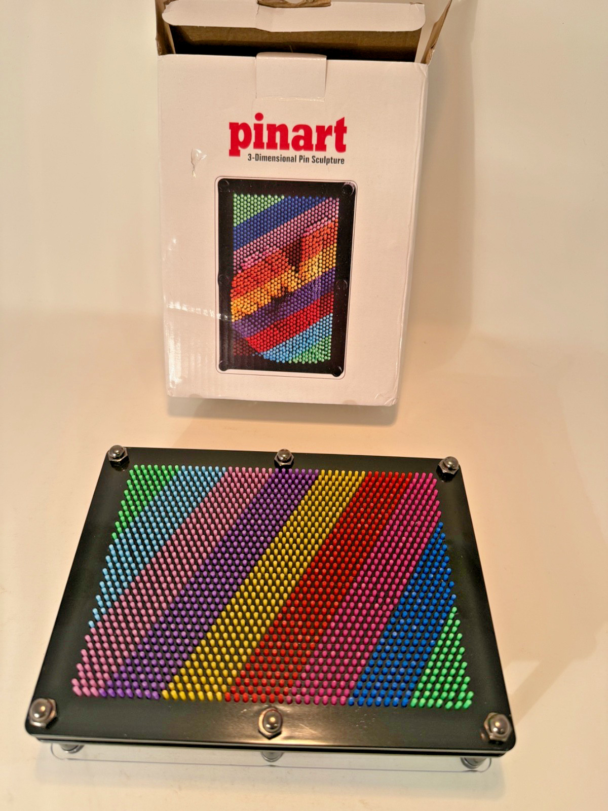 Pinart – 3-Dimensional Pin Sculpture – Rainbow Colors – NIB – Desk Toy – Craft