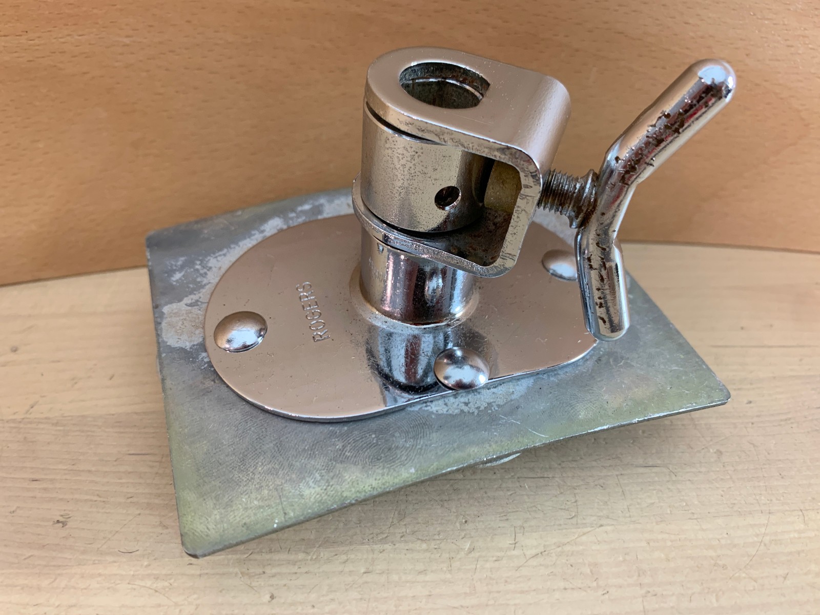 ROGERS Londoner Rack Tom Post Mount Holder Bass Drum Bracket Part 60s 70s Vtg US