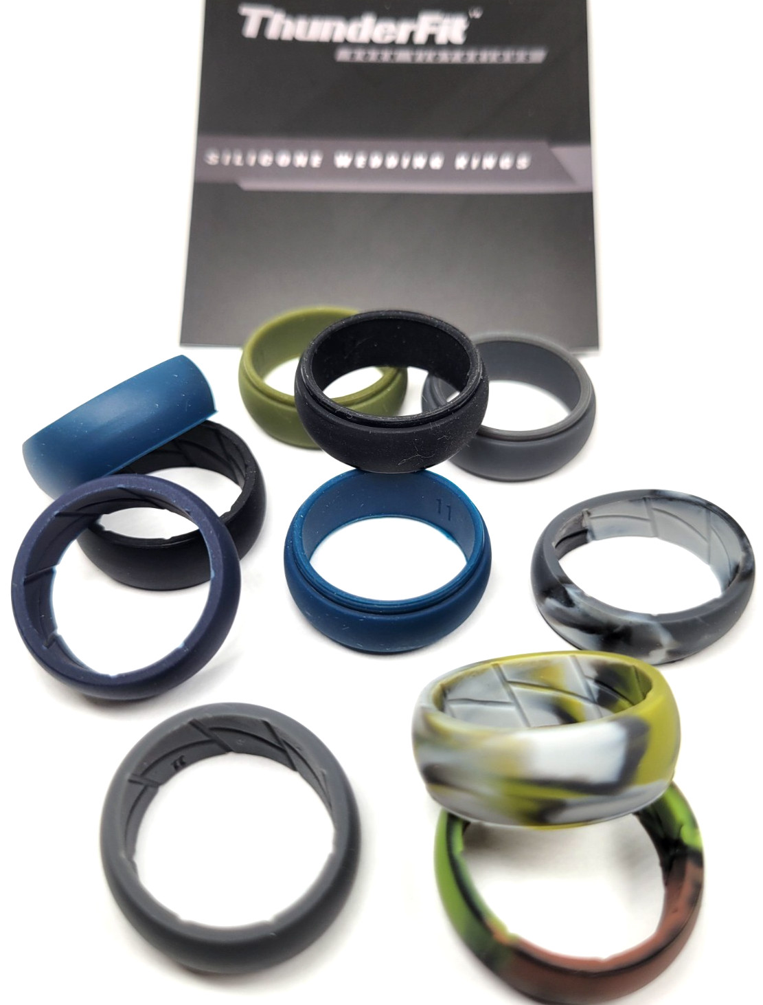 Men's Silicone Ring Size 11 ThunderFit Men's Temporary Wedding Band - 11 PC