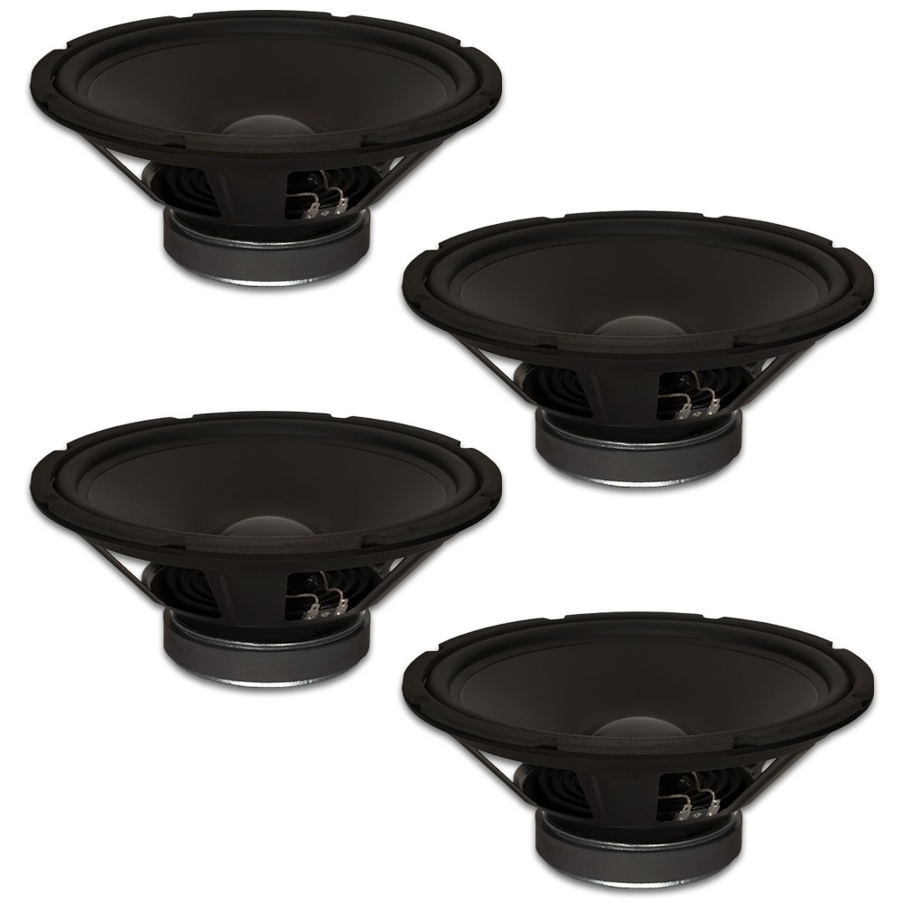 4 Goldwood Sound GW-1244 Rubber Surround 12" Woofers 290W each 4ohm Speakers