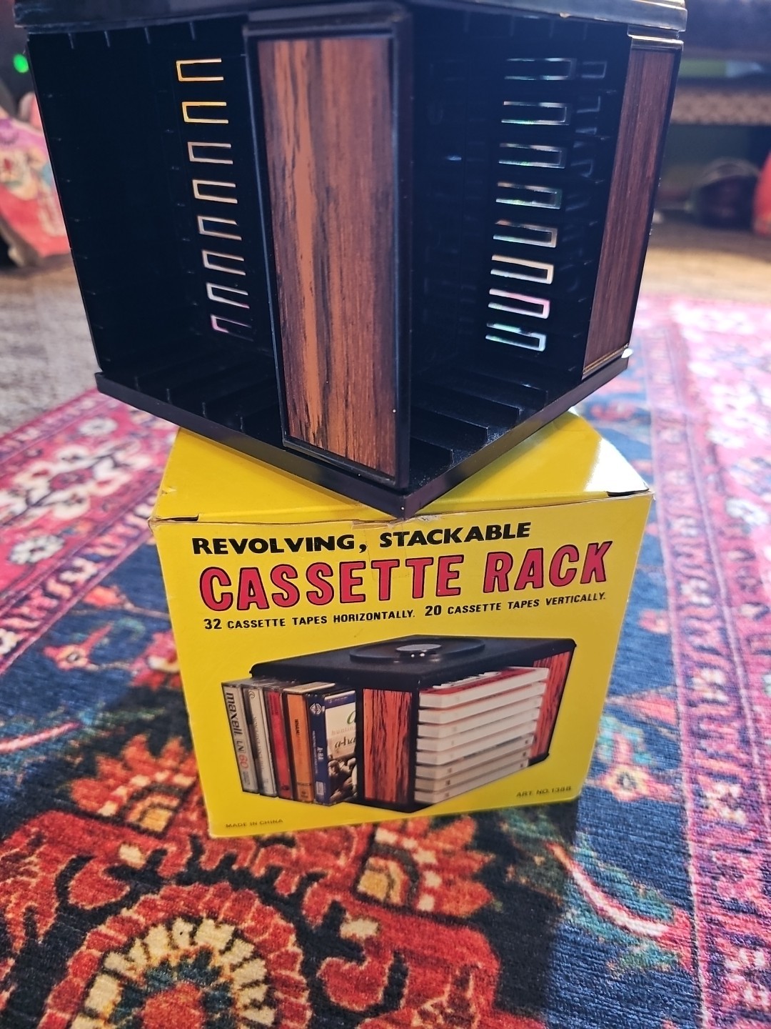 Vintage Stow A Way Cassette Tape Storage Stow Away Carousel Revolving 
