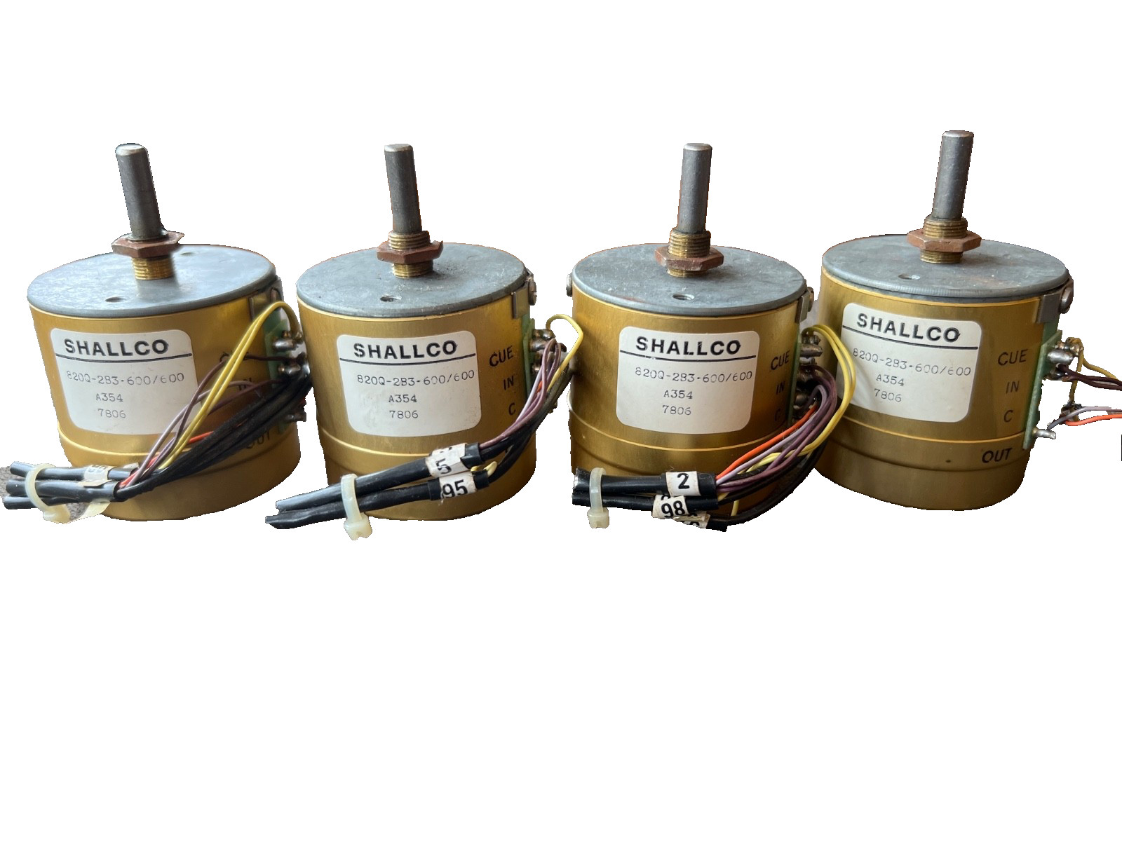 SHALLCO 820Q-283-600/600 A354 7806 Lot of 4