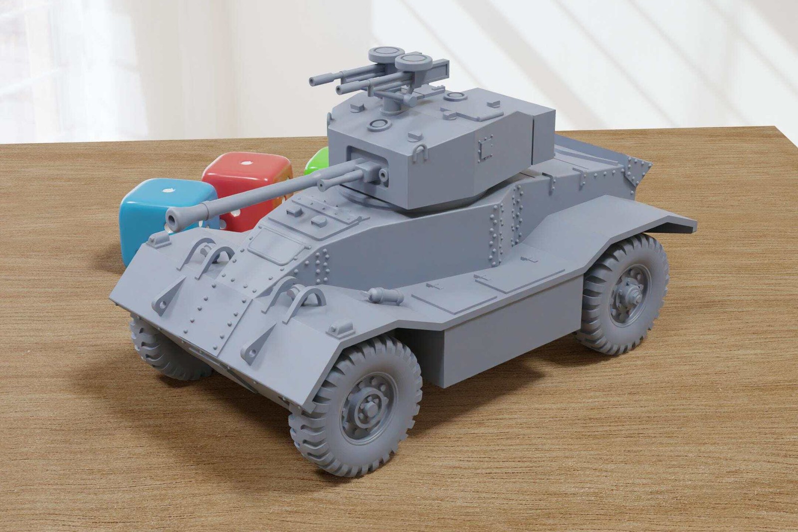Aec Mk. Iii Armored Car - 3D Printed Miniature Wargaming Combat Vehicle - 28mm