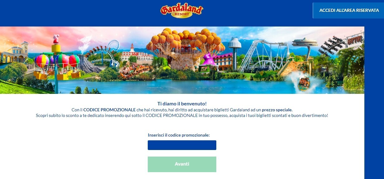 GARDALAND COUPON - 33% DISCOUNT VOUCHER FREE ENTRY - IMMEDIATE EMAIL SENDING