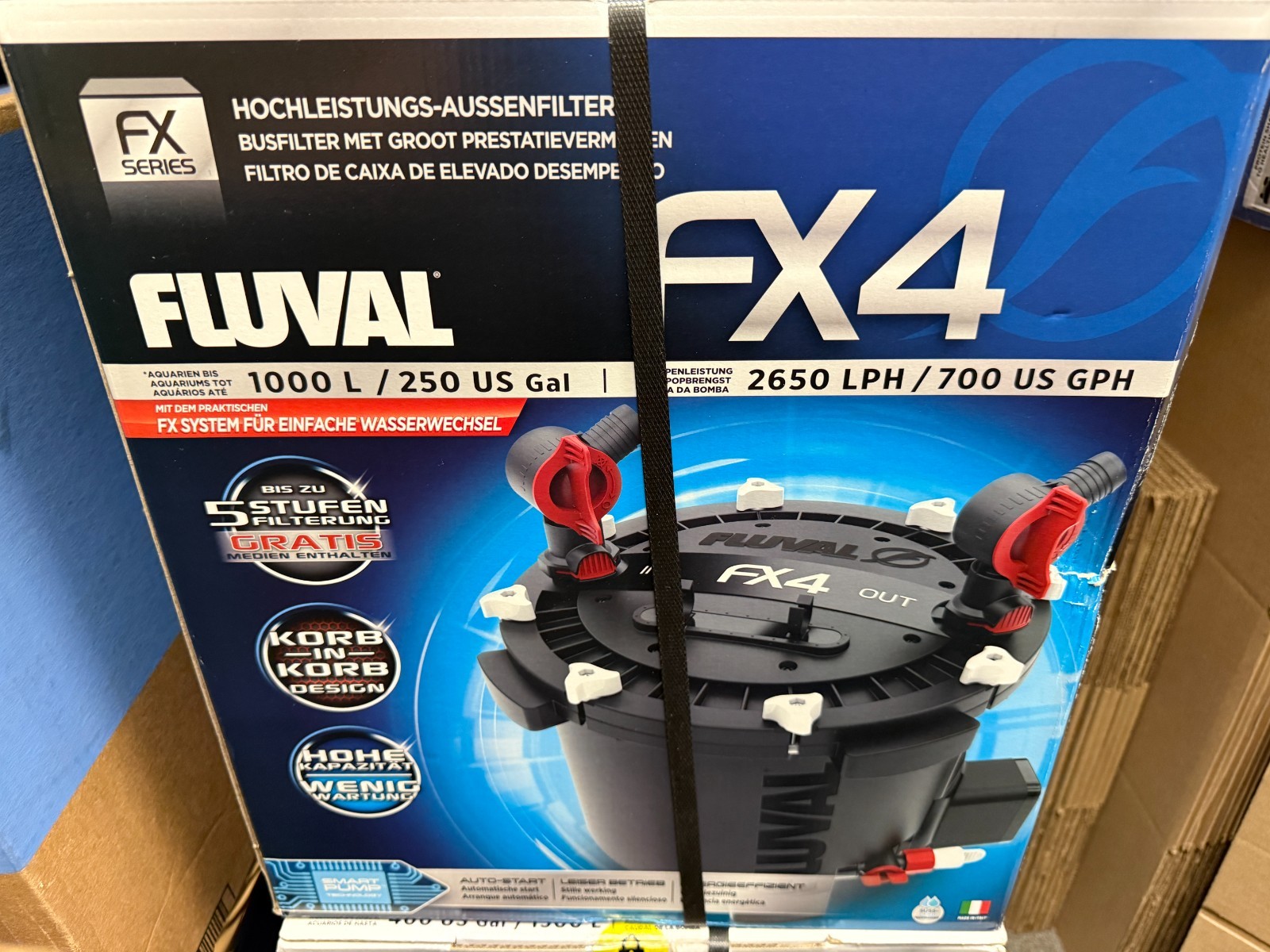 Fluval FX4 Canister Filter For Aquariums 250 US Gallon