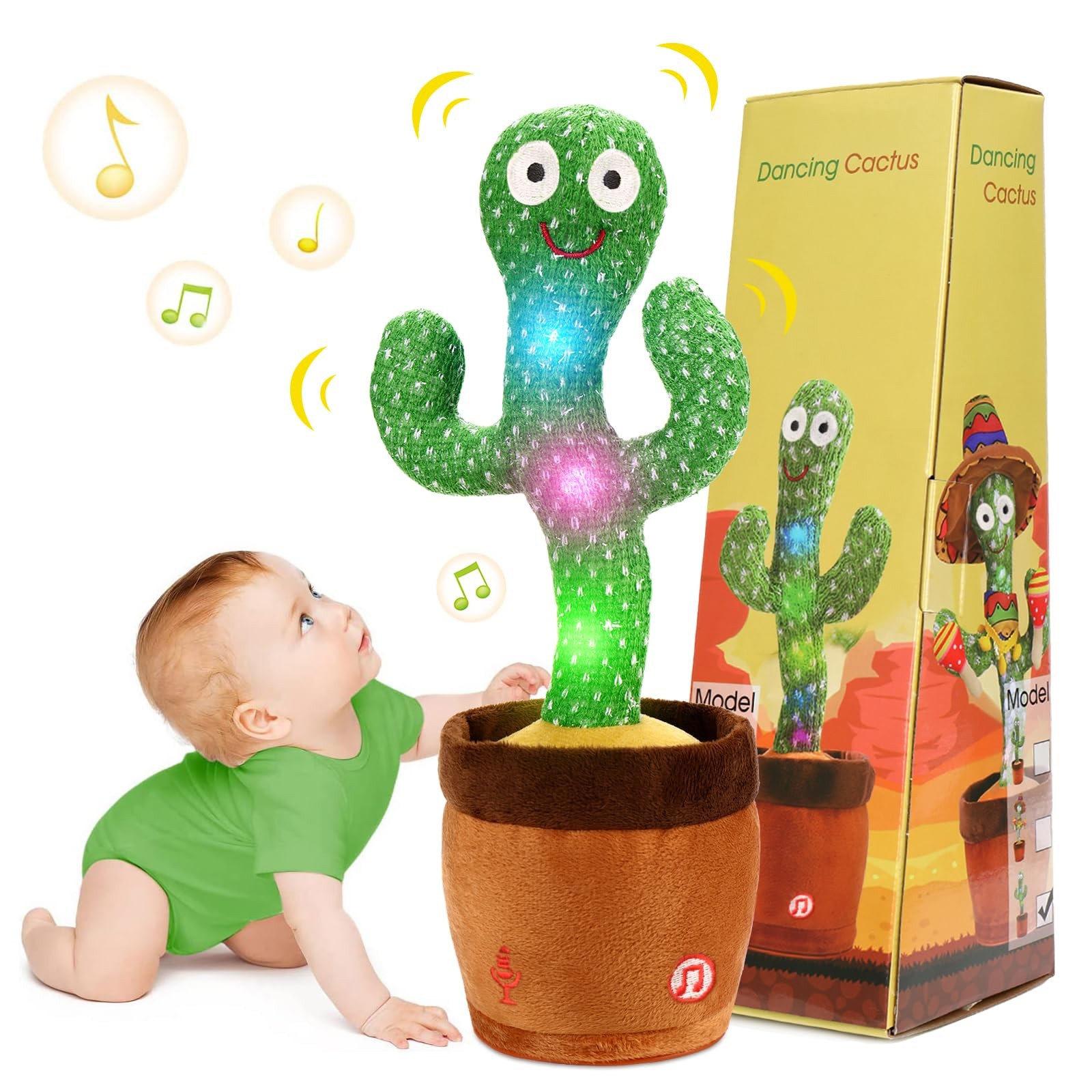 Dancing Talking Cactus for Babies & Toddlers - 120 English Songs, Interactive...