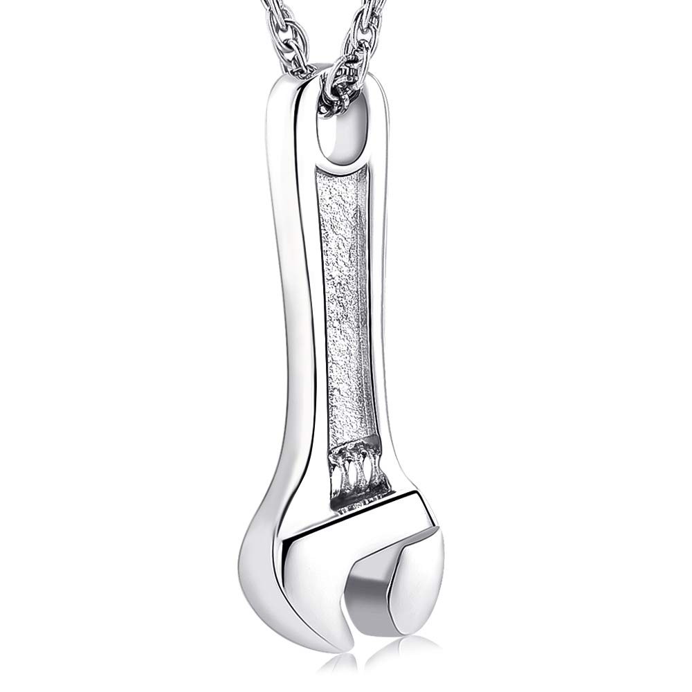 Cremation Wrench Urn Necklace Ashes Jewelry for Men Keepsake Pendant Memorial...