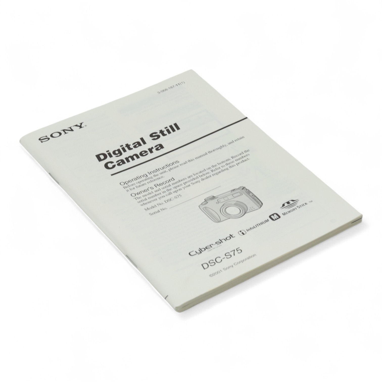 Sony Digital Still Camera Dsc S75 Manual