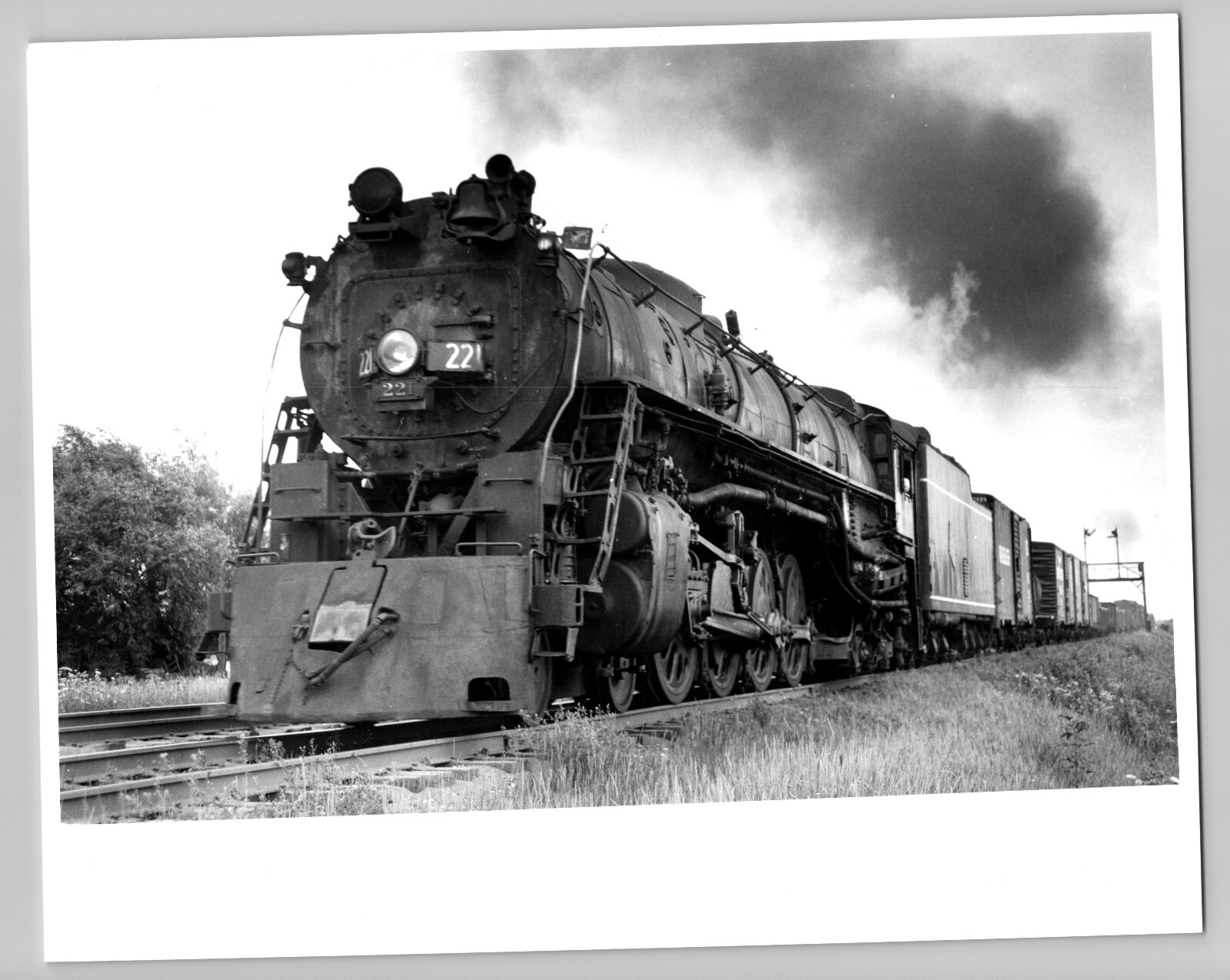 RAILROAD TRAIN 221 DES PLAINS ILLINOIS 6/7/1953 8 X 10 B & W PHOTOGRAPH