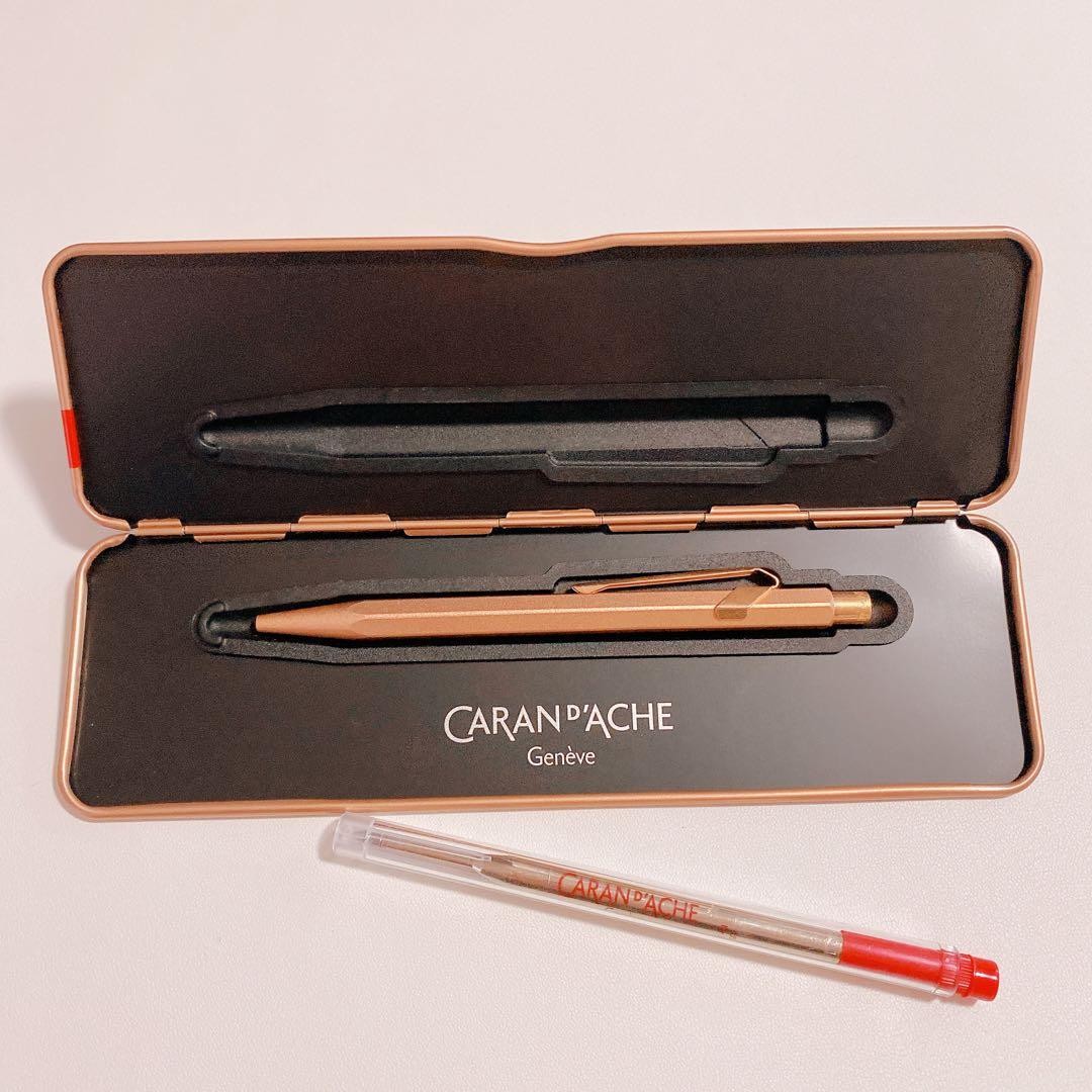 Caran D'Ache Ballpoint Pen Original Black With Red Refill Case