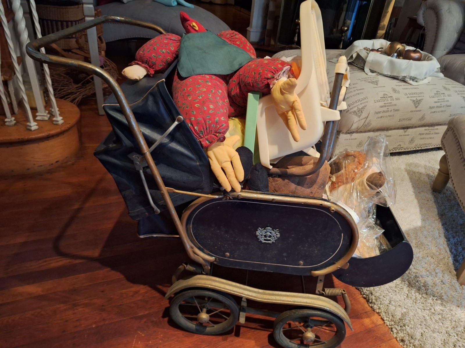 Antique Vintage Baby Carriage Buggy Victorian