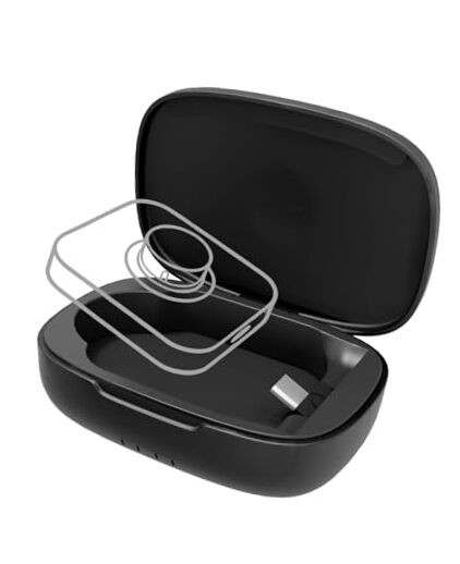  Updated Charging Case Compatible with Oura Ring 4 & 3, Wireless Ring4/3 Black
