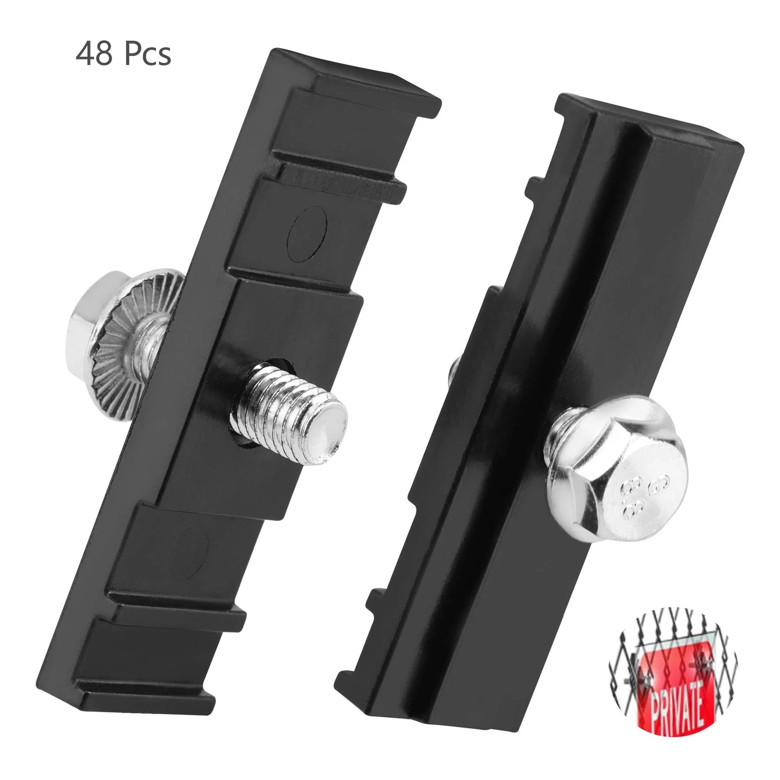 Chain Link Fence Sign Clips Mount Bracket Fasteners For Standard Chainlink 48PC