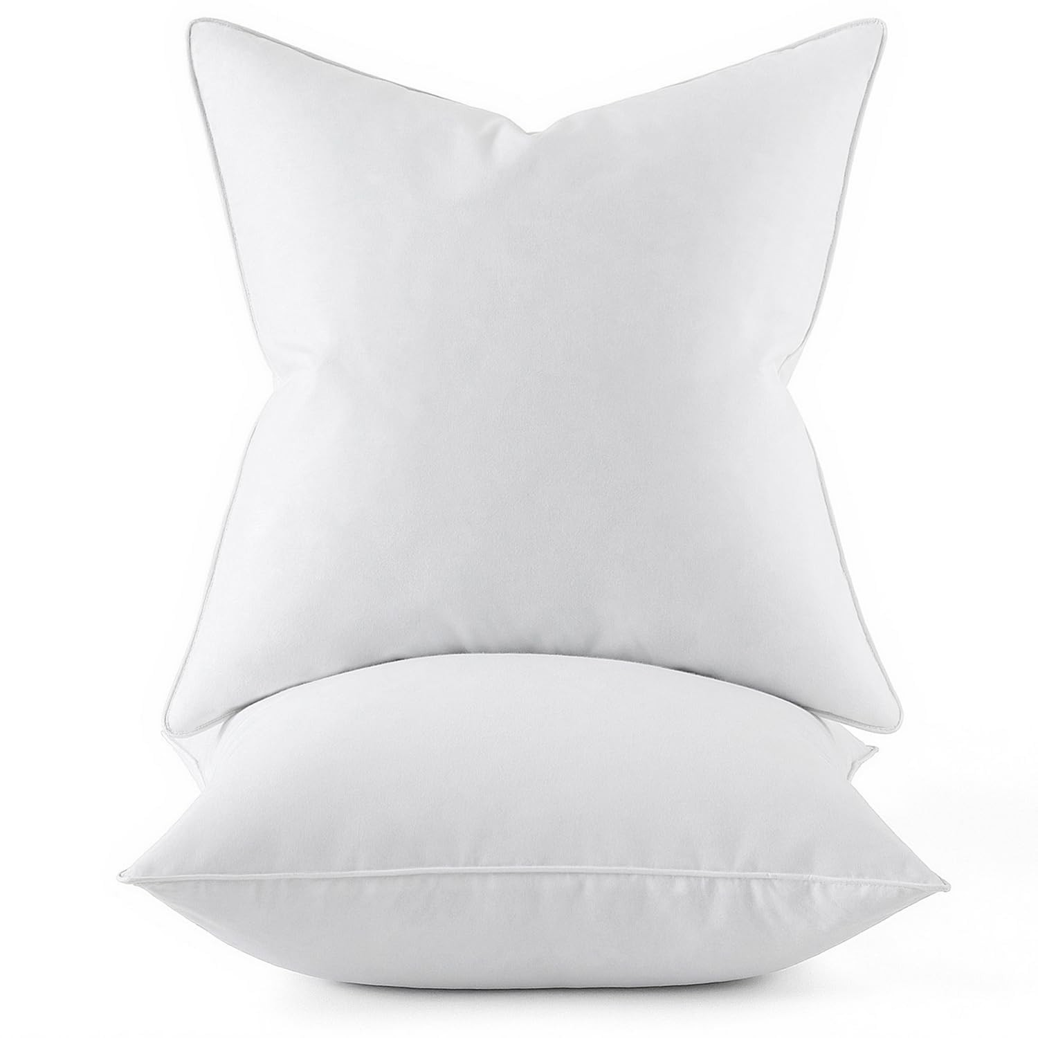 MIULEE 24x24 Euro Pillow Inserts, Pack of 2 Inch (Pack 2), White 
