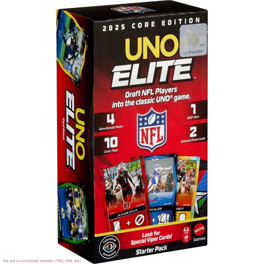 Mattel Uno Elite NFL Core Starter Pack Card Game