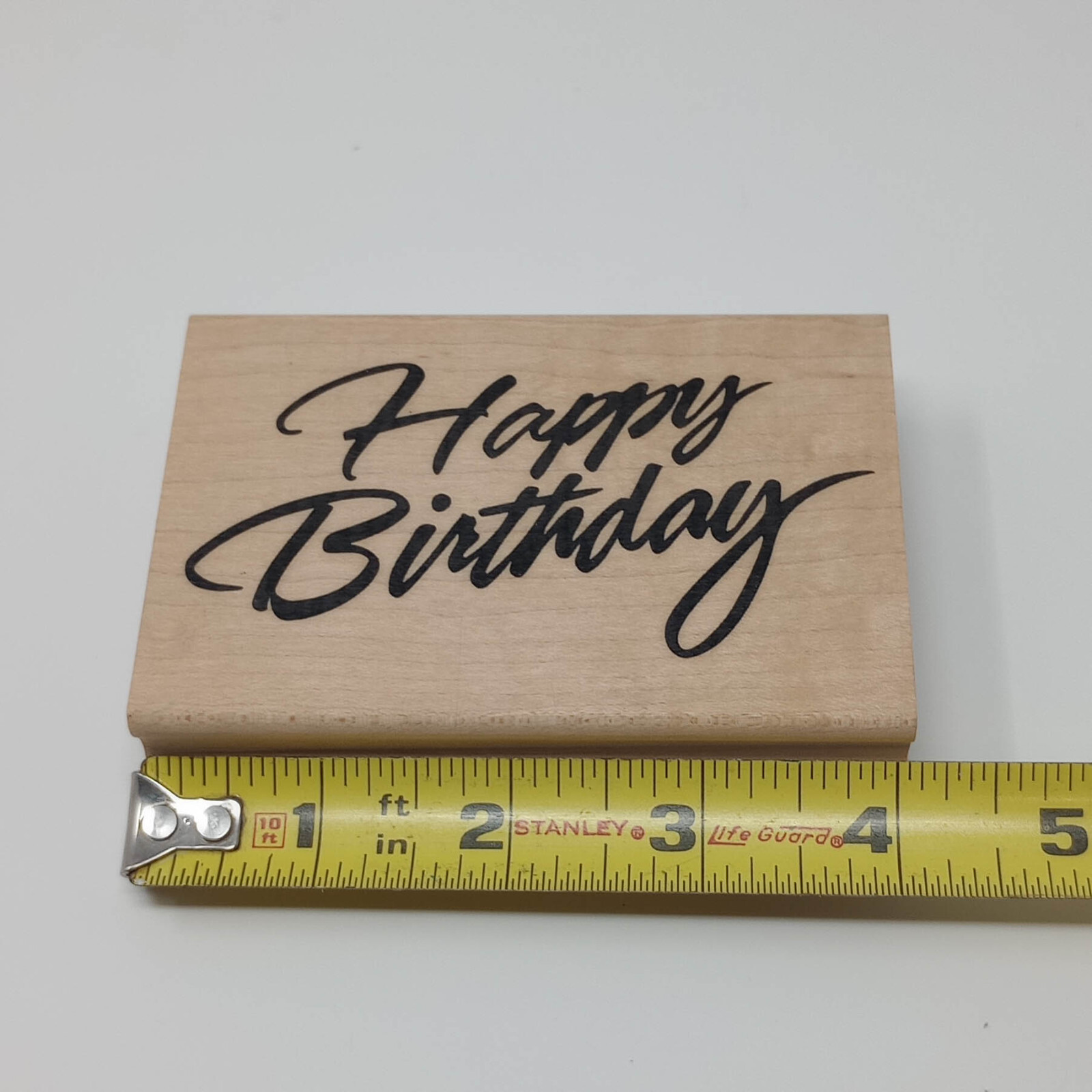 Judikins Happy Birthday 1911H Words Saying Celebration Wood Mounted Rubber Stamp