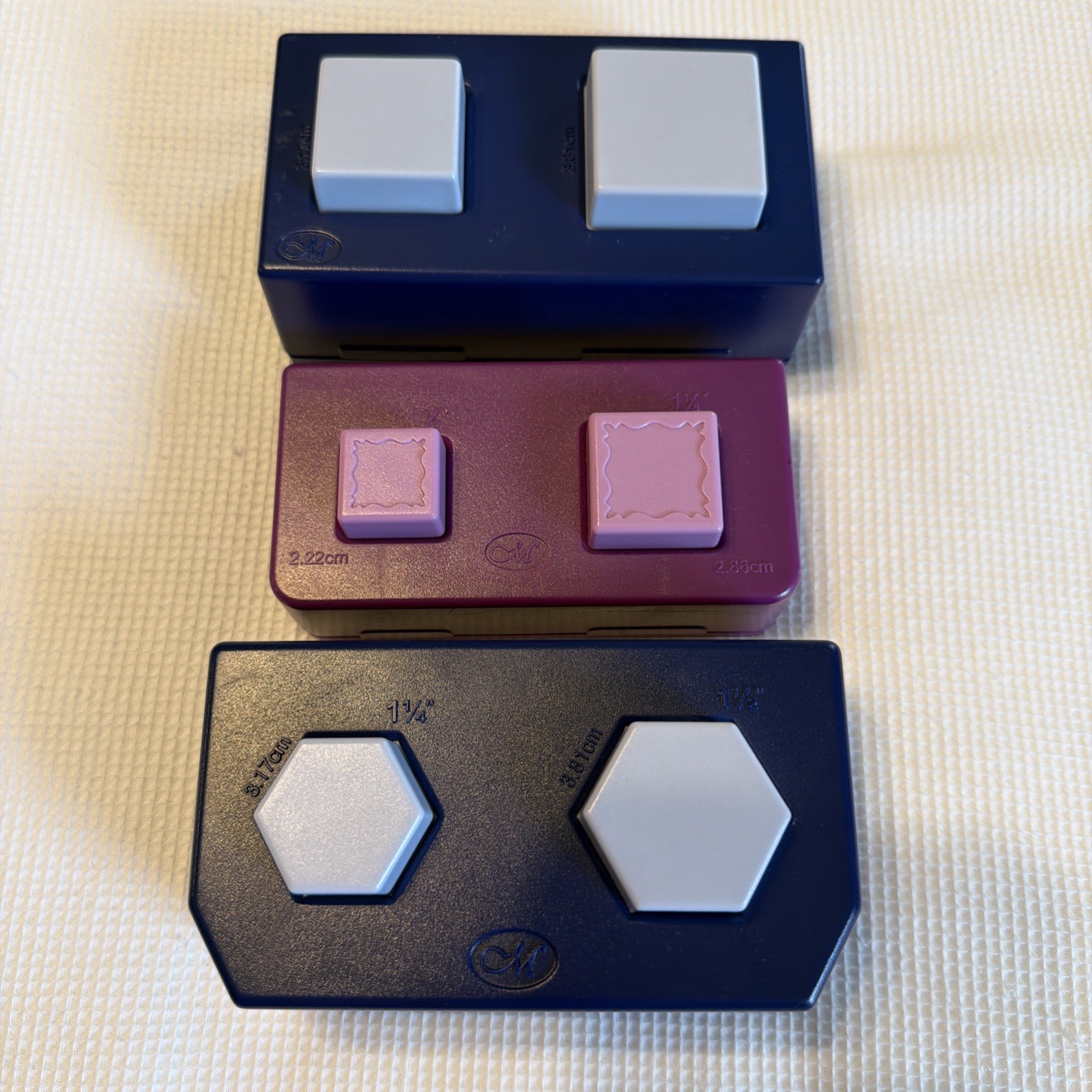 Creative Memories Fancy Square Maker, Hexagon And Square Paper Punch Lot