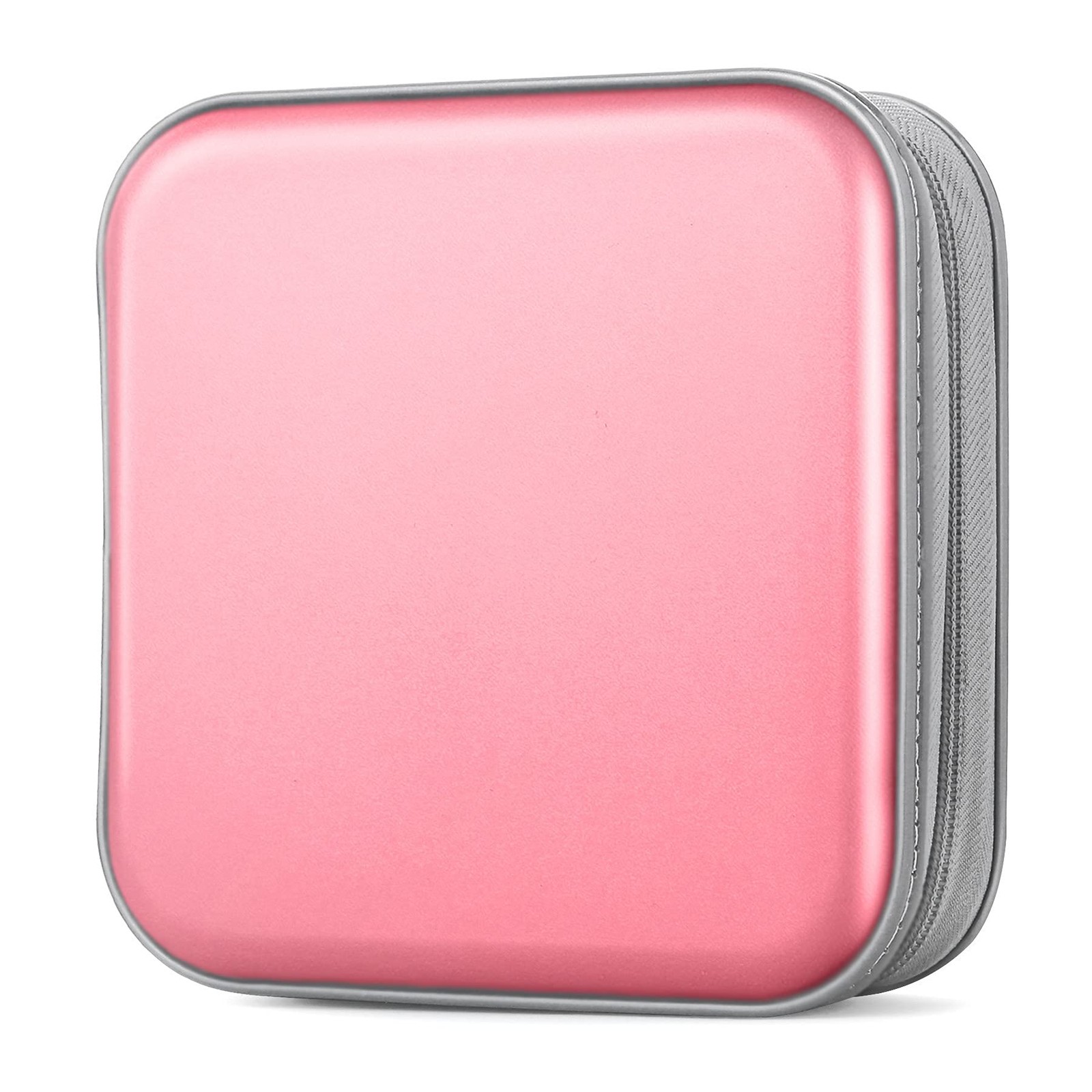 Bivisen CD Case, DVDS Wallet Holder, CD/DVD Case 40 Capacity, Light Pink 