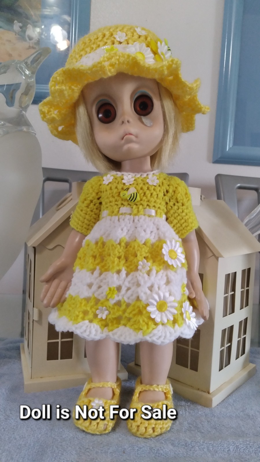 Knit-Crochet OOAK Outfit for 1965 Hasbro's Little Miss No Name  By: DollDarlings
