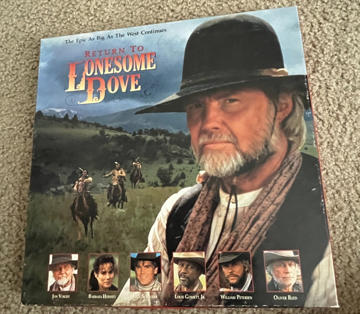 RETURN TO LONESOME DOVE LASERDISC BOX SET – 3 DISCS CLV 6 SIDES EXTENDED PLAY