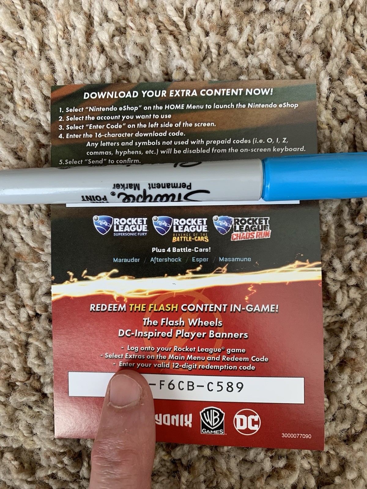 CODE ONLY! Rocket League - Battle Cars NINTENDO SWITCH DLC CODE ONLY!