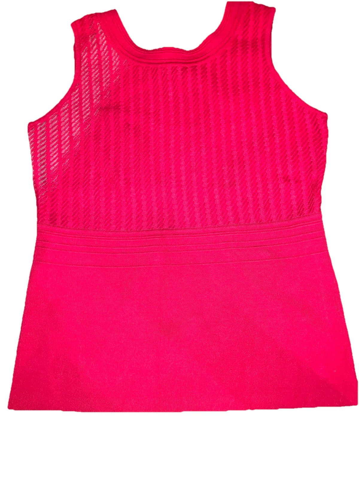 CARLISLE COLLECTION  Stretch Knit Tank Top Size Medium Fusia C4