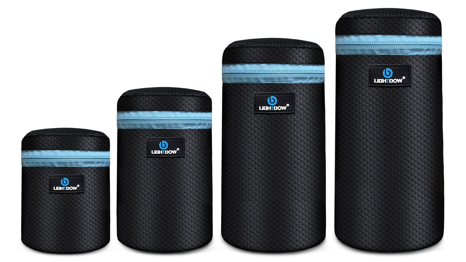 4pcs Pack Lens Pouch 5mm Thick Soft Neoprene DSLR Lens Bag