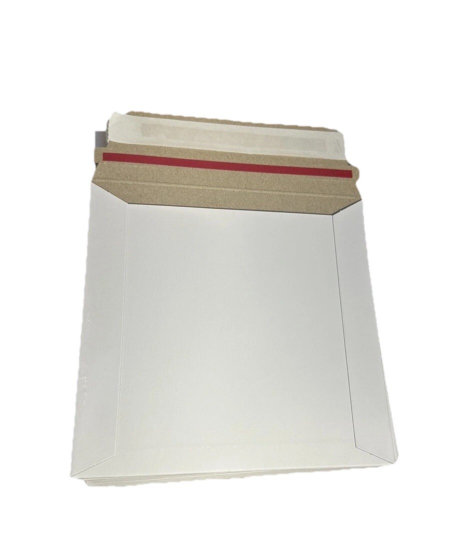 NEW 20 Ct. 6”x6” White Rigid Stay Flat Self-Seal Cardboard Envelope Mailers