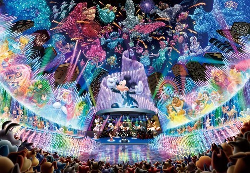 TENYO Japan Stained Art puzzle 500 piece Disney Water Dream Concert