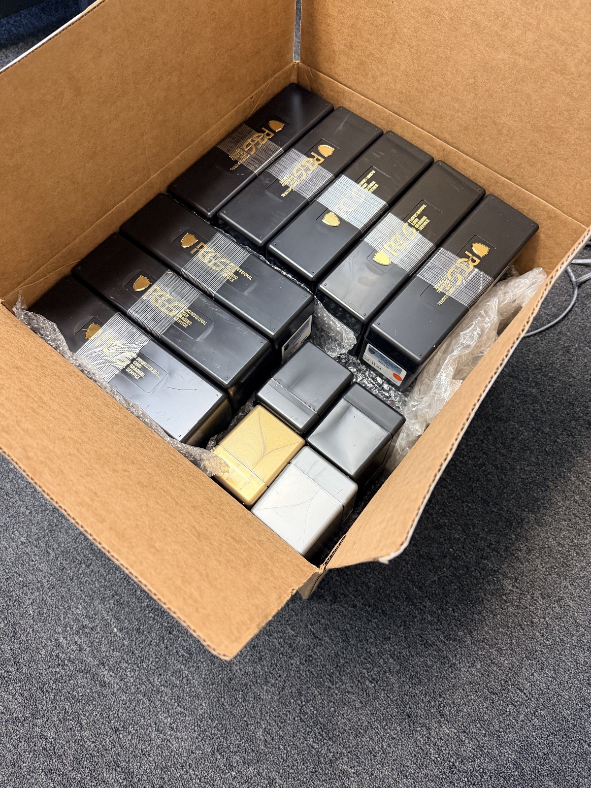 BULK - 28 x LOT - Three colors PCGS STORAGE HOLDER BOX - Each Hold 20 PCGS Slabs