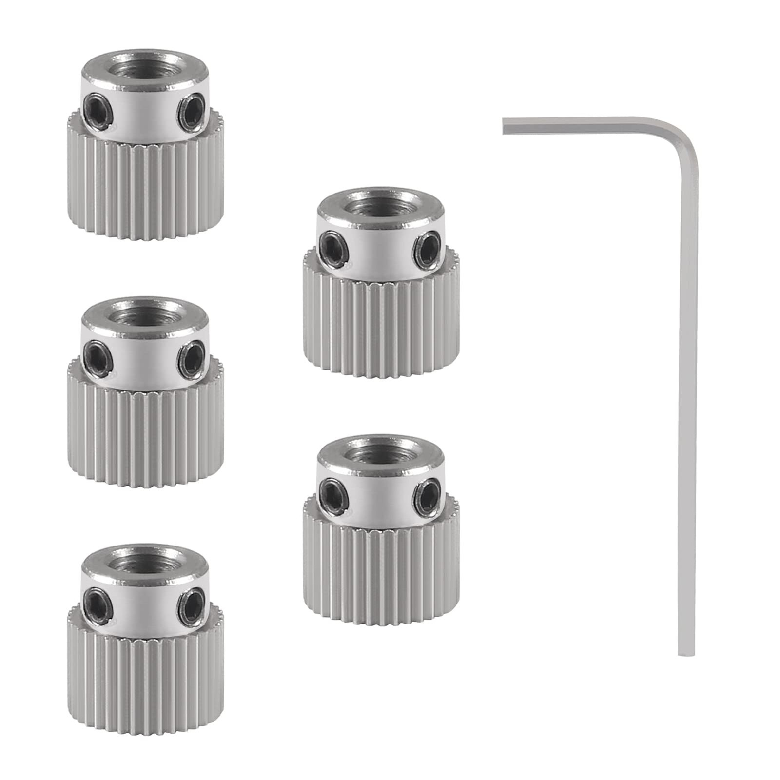 Aokin Stainless Steel Extruder Wheel Gear 36 Teeth Drive 3D 5 Pcs 