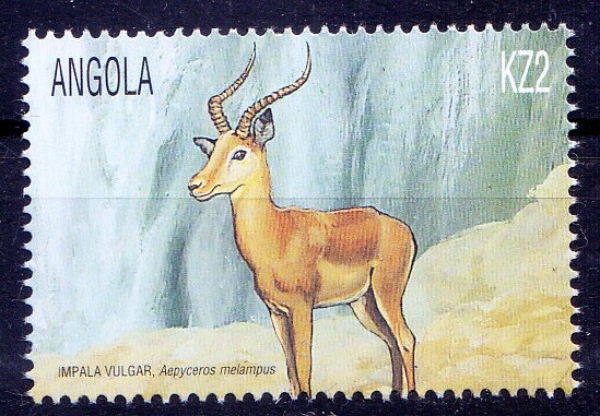 Angola 2000 MNH, Impala, Antelope Wild Animals (A55)