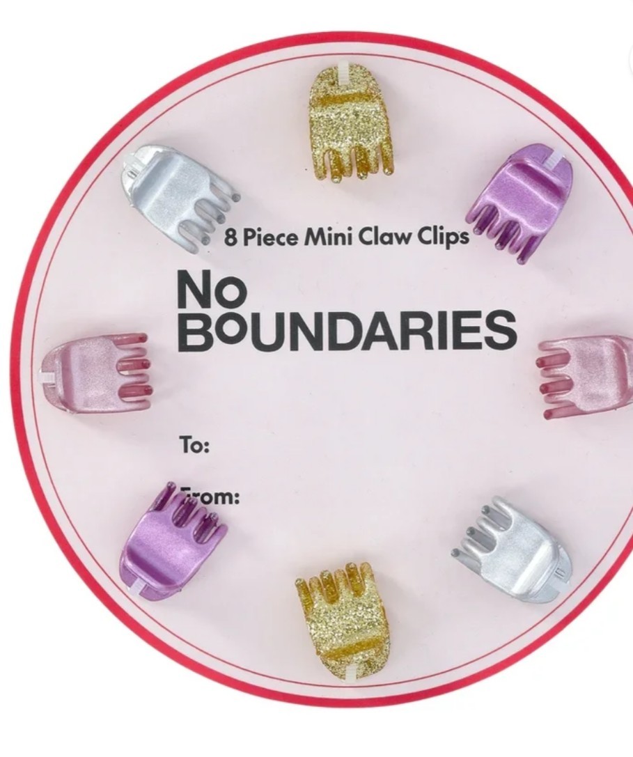 No Boundaries Mini Claw Clips Multicolor 8 Piece Set Hair Accessories