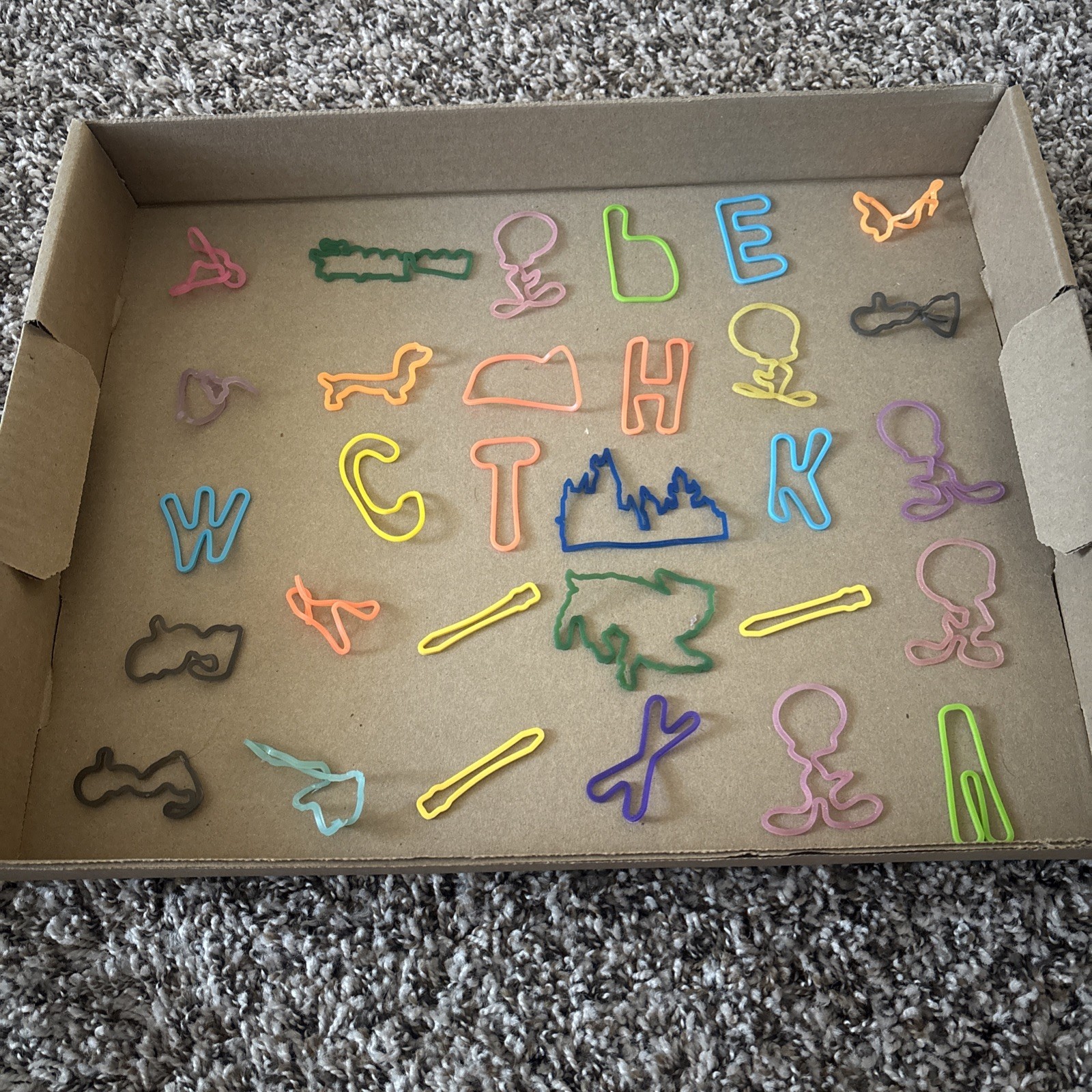 Mixed Lot of Silly Bandz Silicone Bands Elastic 80 Total Bracelets As Is Used