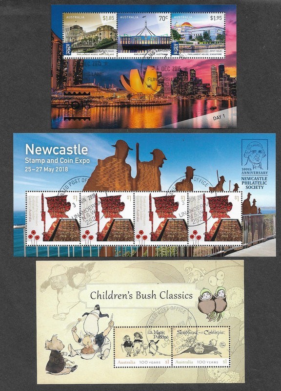 Australia Special Collection min sheets fine used cto