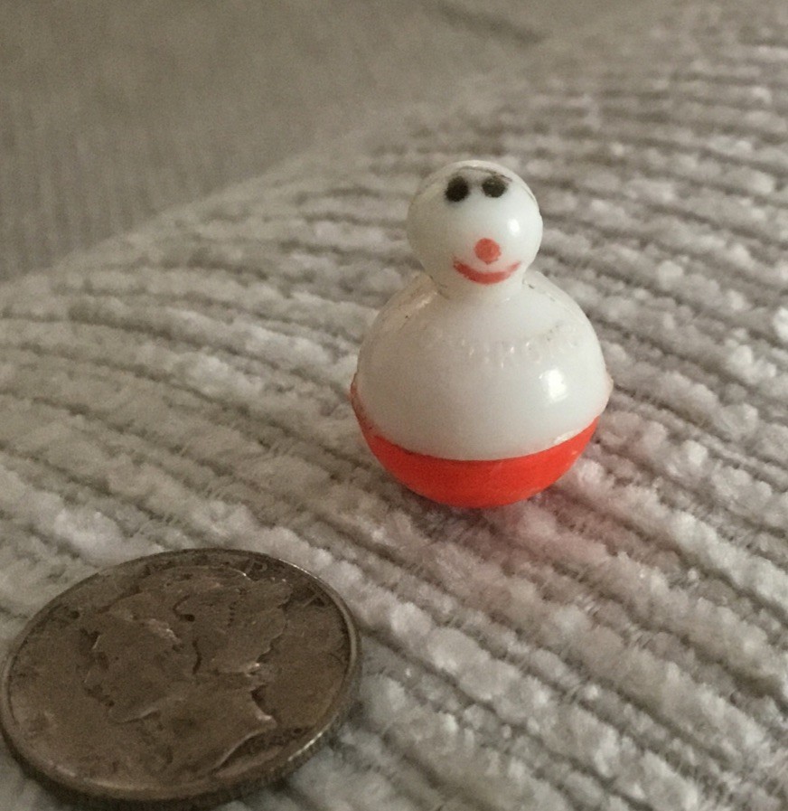 Vtg Gumball Charm Cracker Jack 60's HK RARE  ROLY POLY Vending machine prize toy