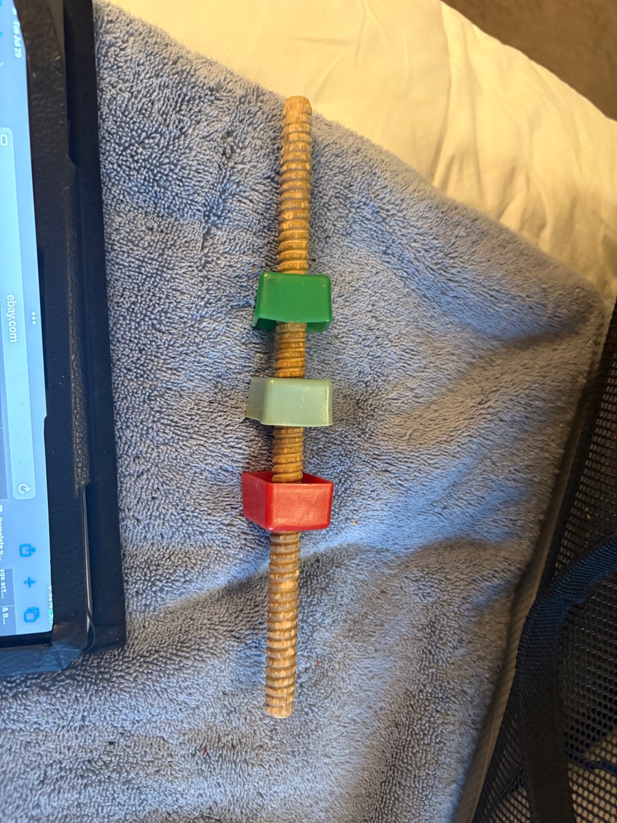 Vintage Wood Plastic Thread Toy