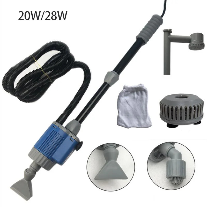 New 20/28W Electric Aquarium Fish Tank Water Change Pump Aquarium Cleaning Tool