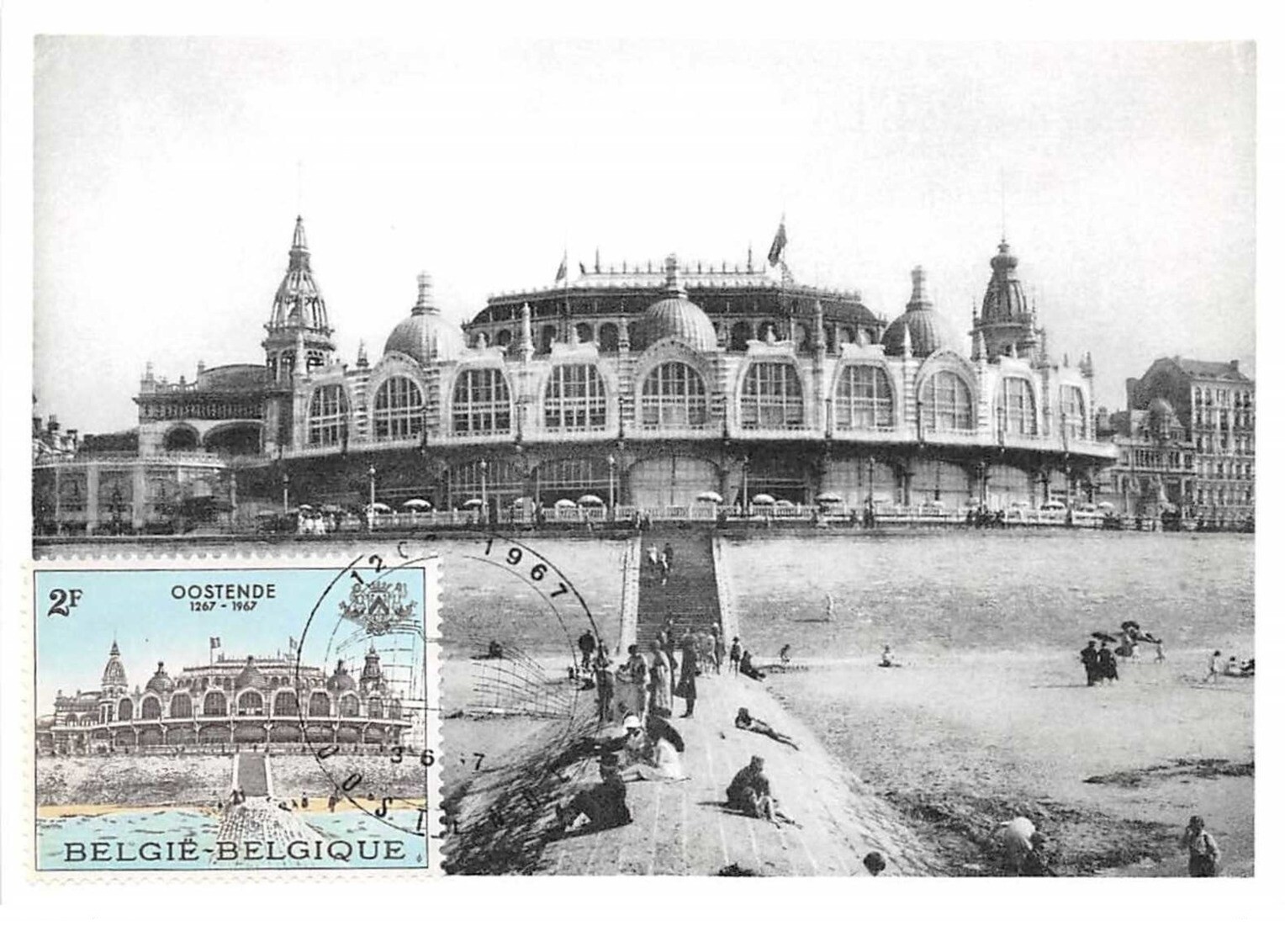 1967 Maximum Card Belgium 102710 Old Kursaal Oostende Stamp