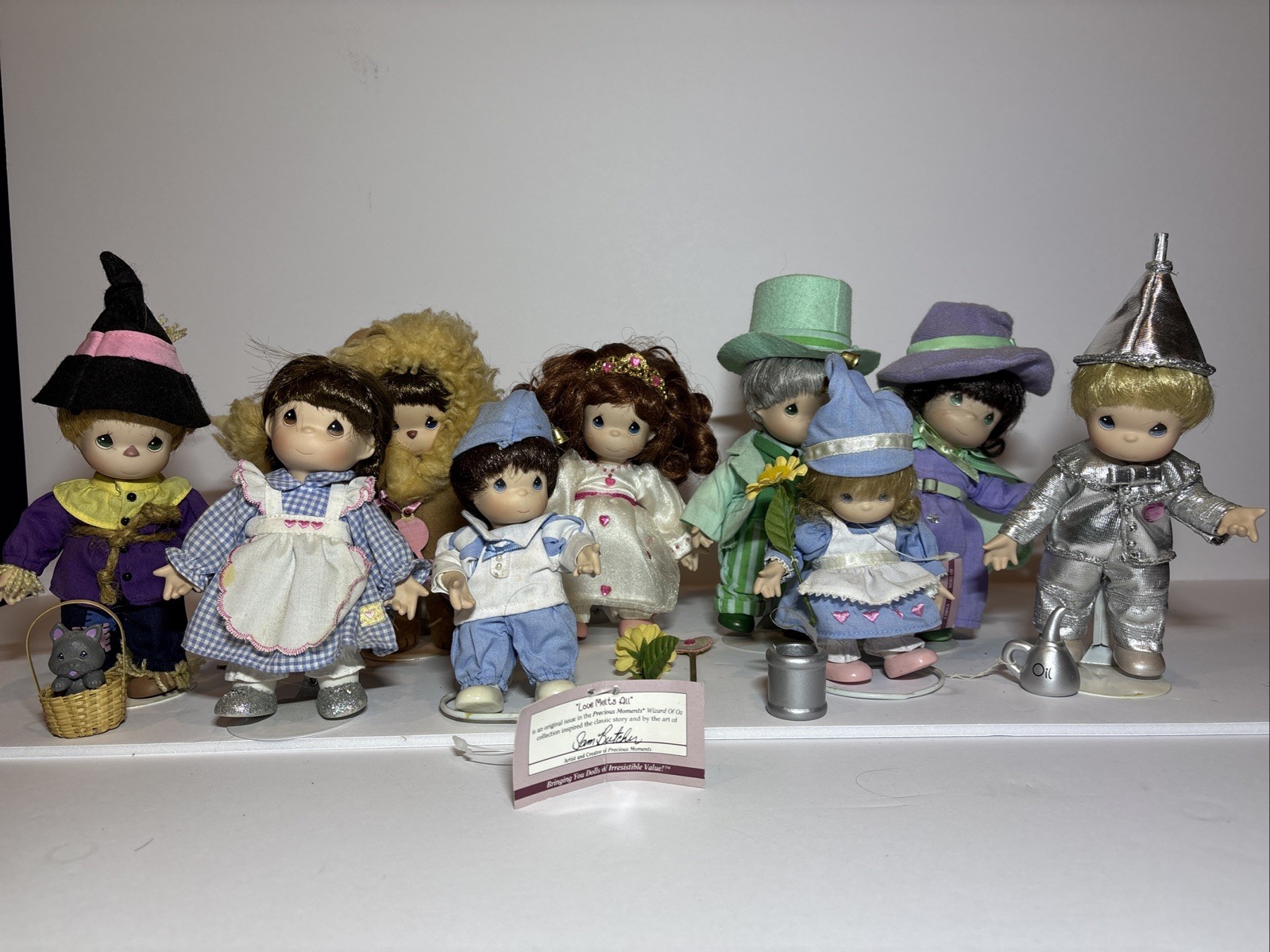 Precious Moments Wizard of oz Ashton Drake Doll Lot of 9 Porcelain Vintage