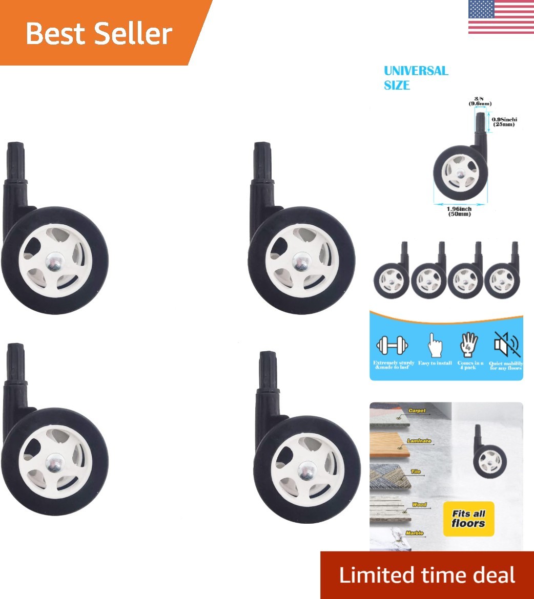 Ultimate Set of 4 Universal Baby Walker Replacement Wheels - Silent & Durable