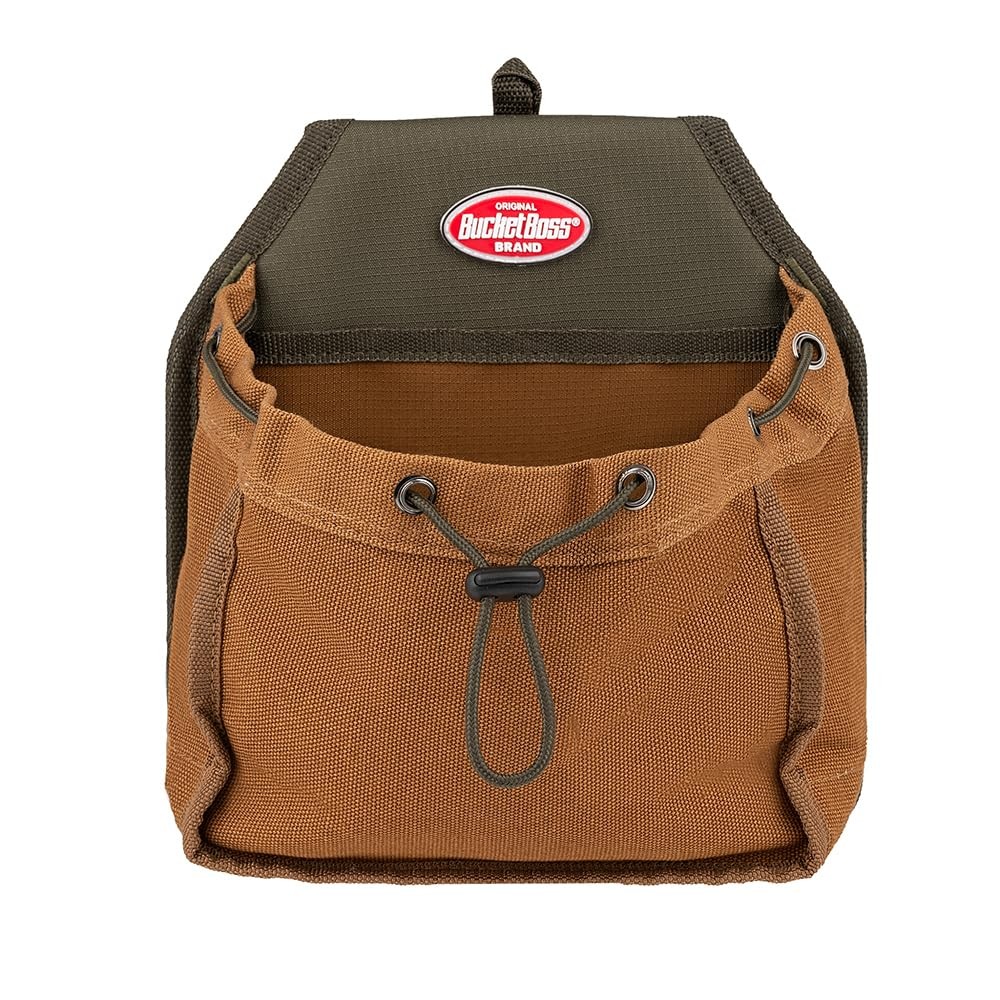 Bucket Boss 54135 Parachute Pouch w/ Speed Square Pocket Flap Brown