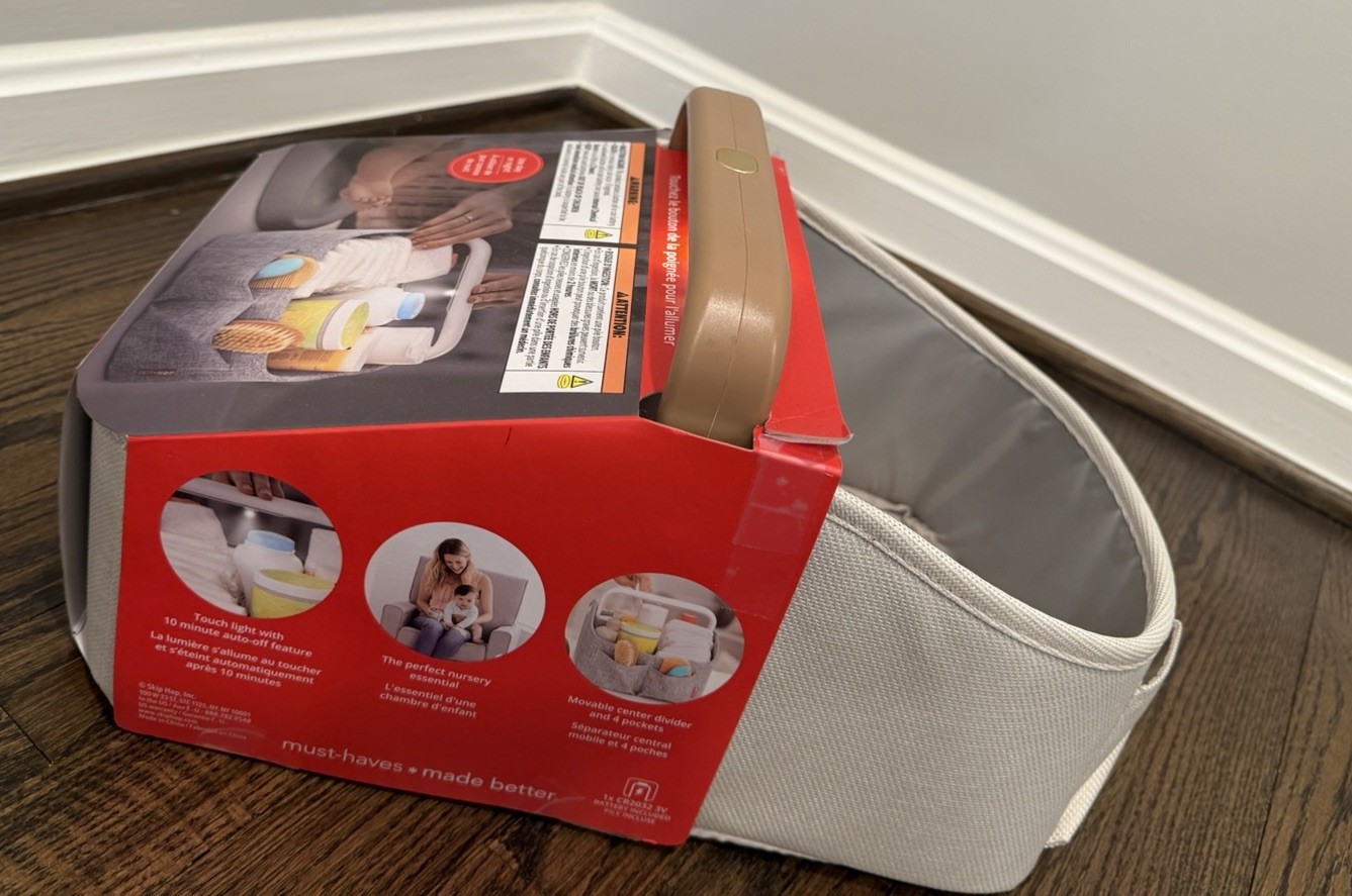 Skip Hop Diaper Caddy Organizer w/ Touch Sensor Night Light for Nursery NWT