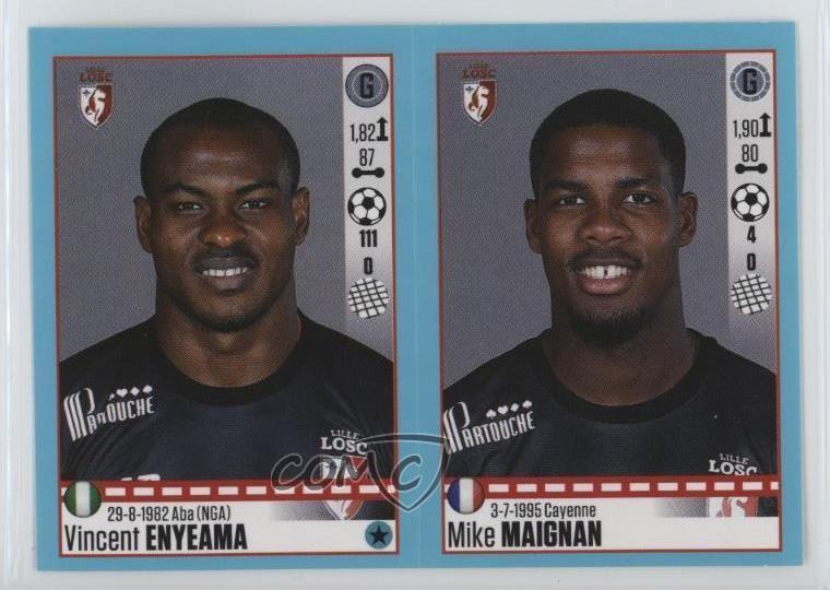 2016-17 Panini Foot Album Stickers Vincent Enyeama Mike Maignan #272-273 1o2