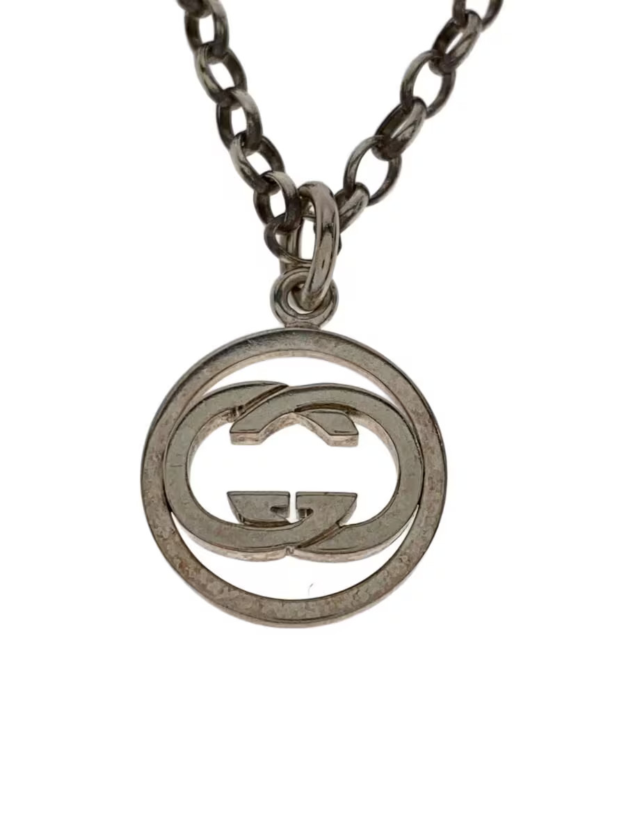 Gucci Interlocking G Necklace Sv925 Slv With Top Women S M1p87