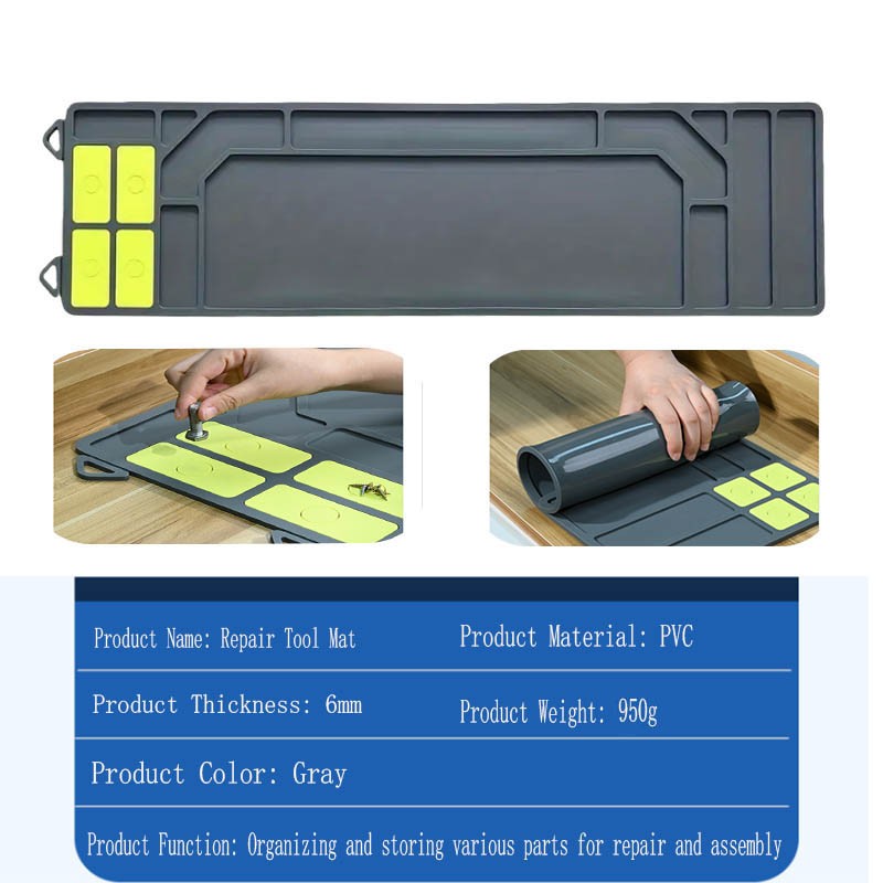Garage Workshop Magnetic Tool Pad - Non-Slip Parts Holder Mat with Magnet Zones