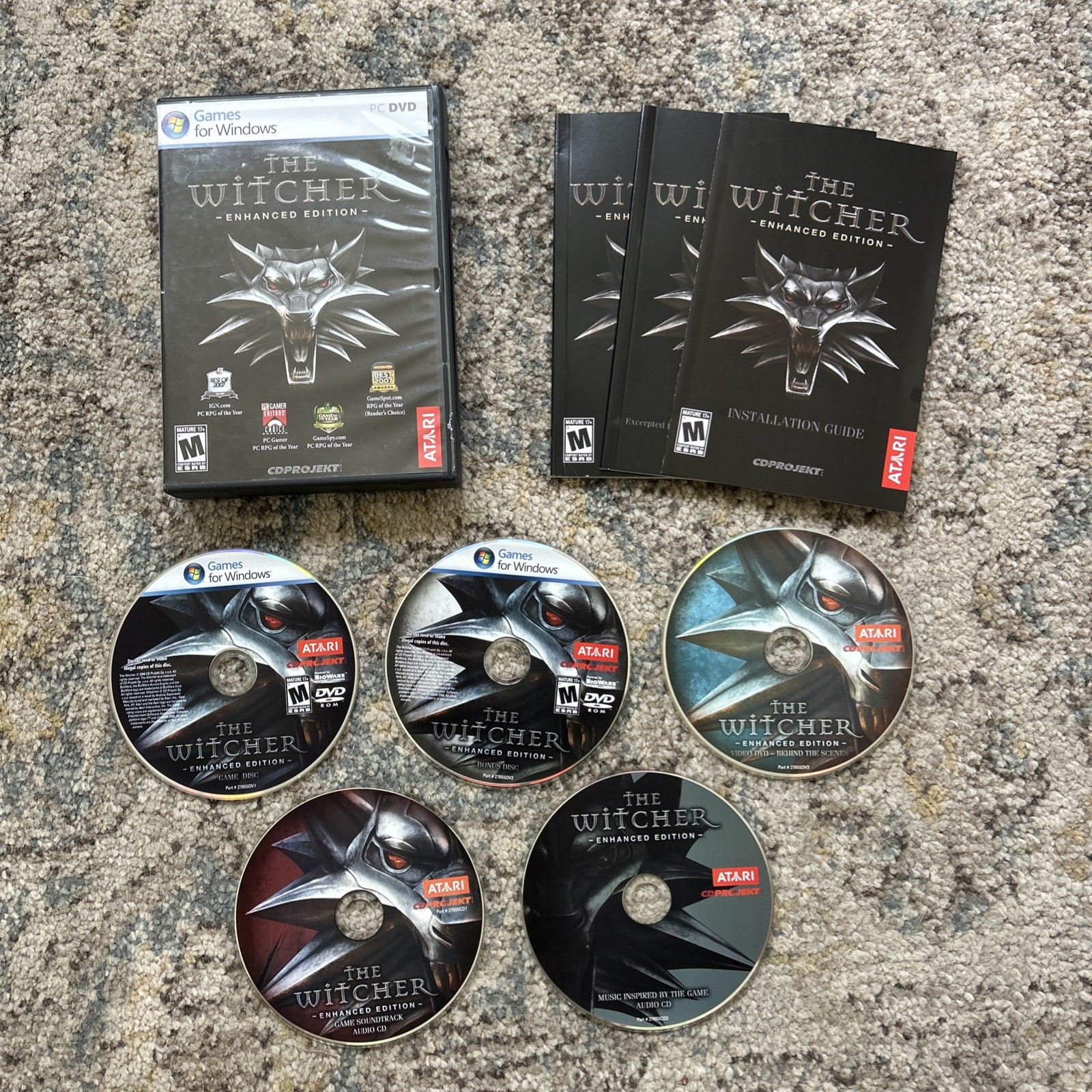 The Witcher - Enhanced Edition (PC, 2008, 5-Disc Set)