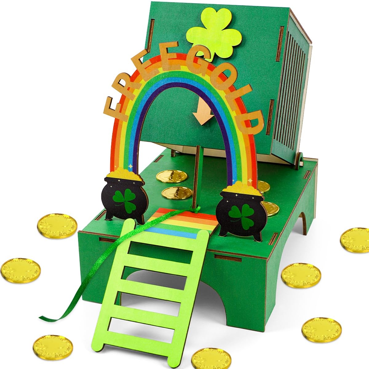 luck sea St Patricks Day Crafts for Kids: Leprechaun Trap miniature, green 