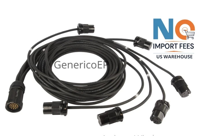 L6-20 12ft Socapex Breakout Staggered 2 4 6 8 10 12 NEMA L6-20R