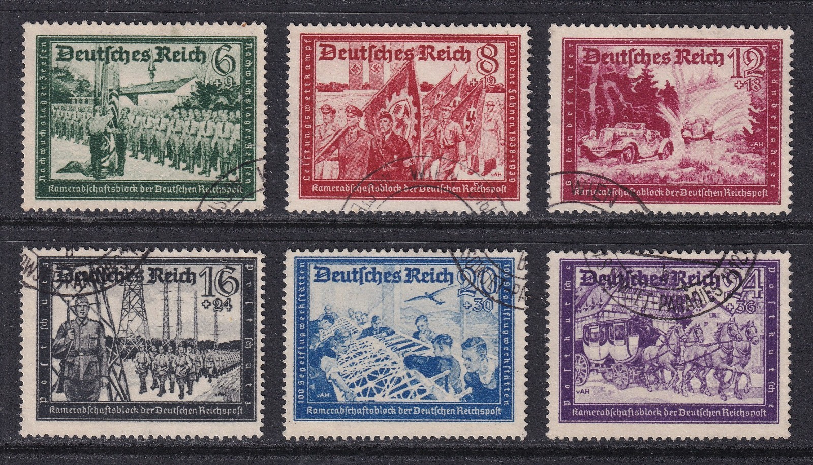 GERMANY 1941 Postal Employees set of 6 SG 761-766 Used (CV £37)
